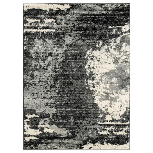 Contemporary Area Rugs R402701 Roskos Black/Gray Large Rug Sadler's Home Furnishings Rugs